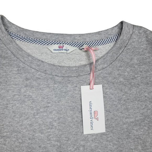 Vineyard Vines mixed media sweat shirt cape cod striped sleeve pull over size XL - Picture 5 of 6
